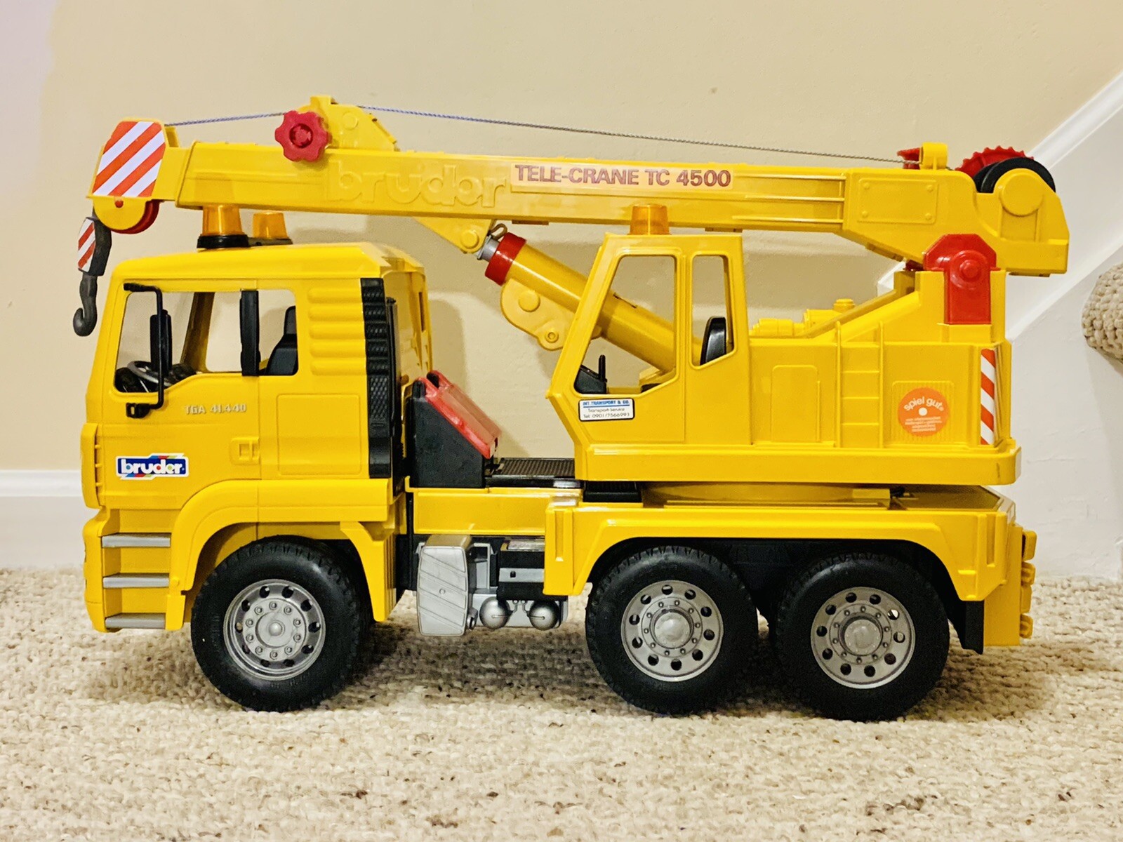 Bruder Man Tele-Crane TC 4500 TGA 41.440 Construction Building Toy GERMANY©️2001