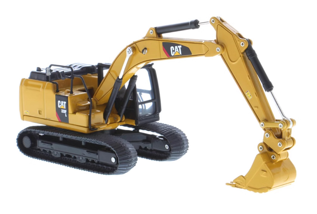 1:64 DM 320F L Hydraulic Excavator with 5 Work Tools Machine Diecast Model