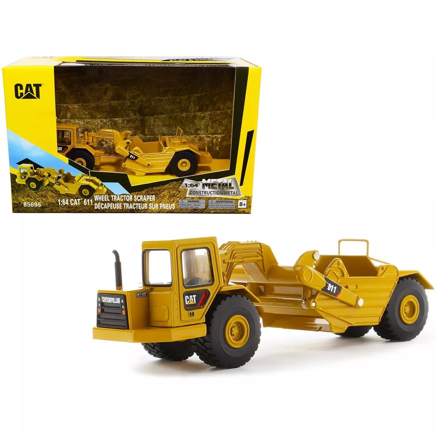 Diecast Masters – 1/64 Cat 611 Wheel Tractor Scraper (BBDM85695)
