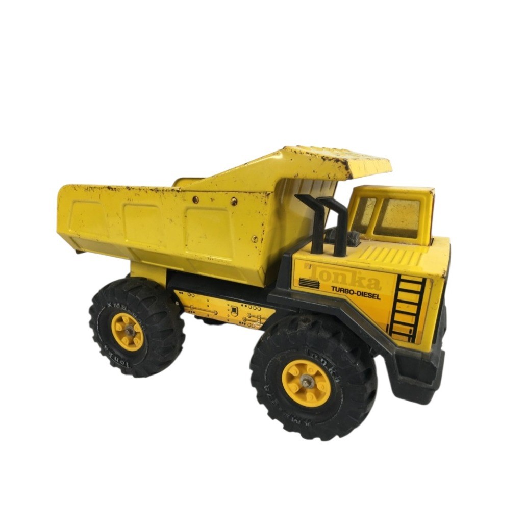 Tonka Vintage Construction Vehicle Lot 4 Turbo Diesel Crane Dump Truck Bulldozer