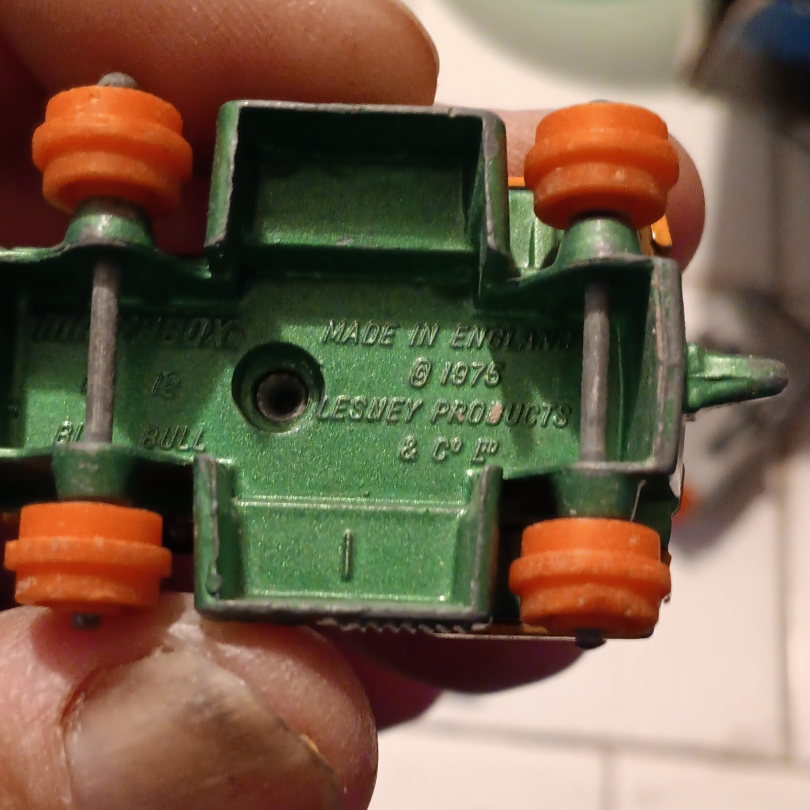 Lesney Matchbox Superfast Dozer Diecast 1:64 Orange/Green Vintage 1975