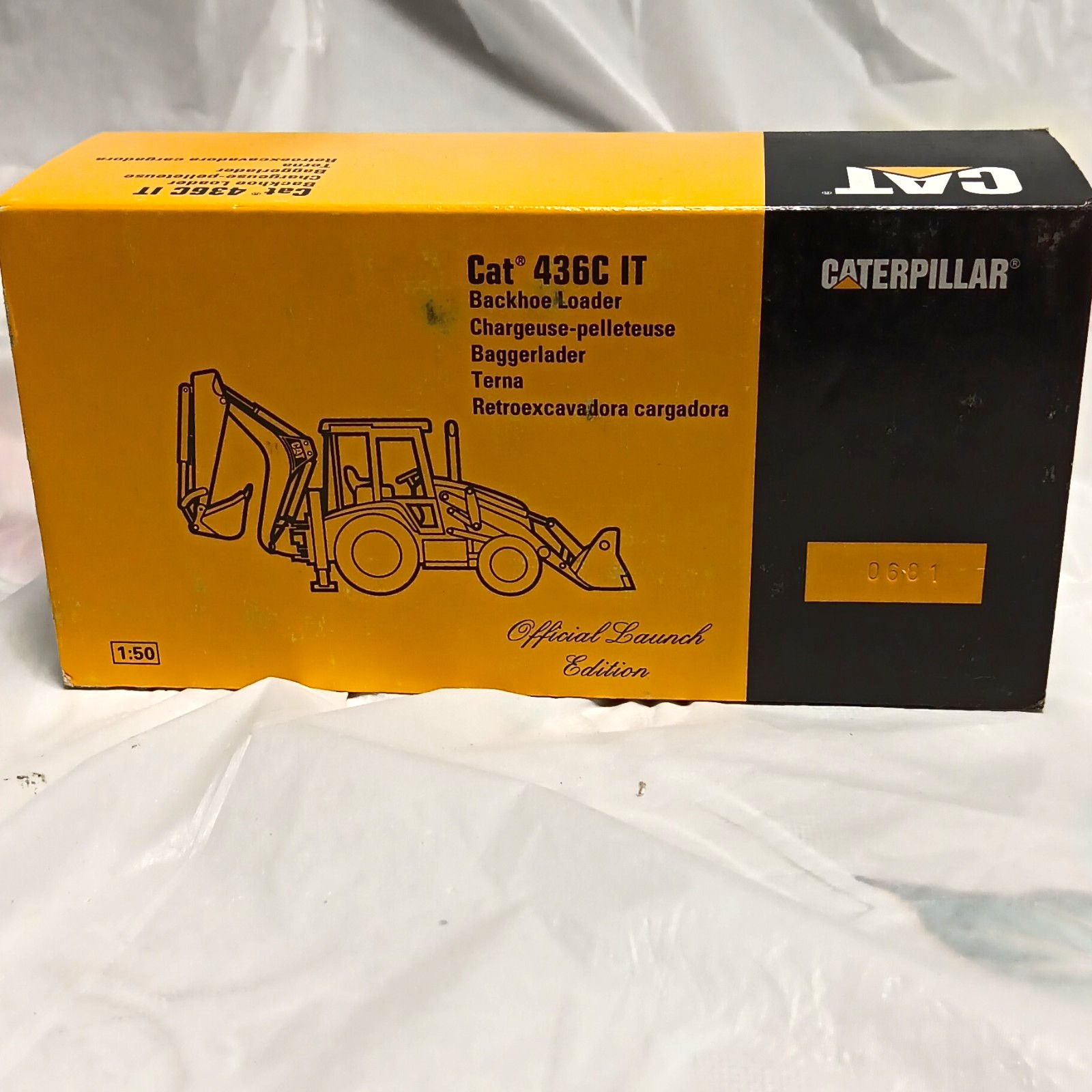 CAT Caterpillar 436C IT Backhoe Loader 1:50 Yellow/Black Official Launch Ed #84