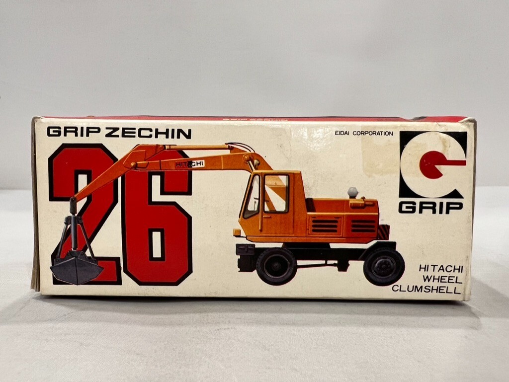 Grip Zechin Hitachi WH03 Wheel Excavator 1:70 Orange Digger Japan MIB US Seller