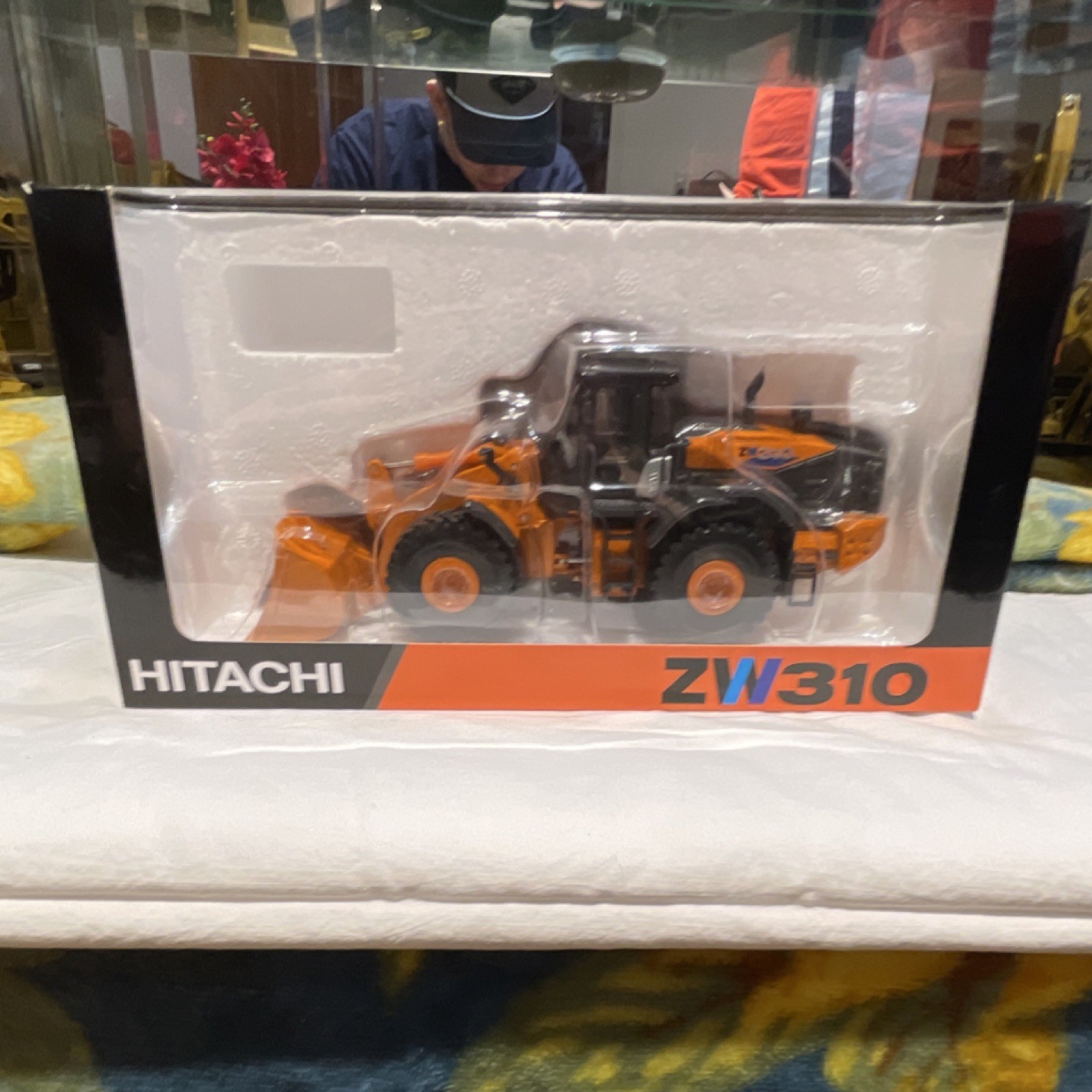 Hitachi ZW Series ZW310 Wheel Loader 1:50 Diecast Model Orange Gray