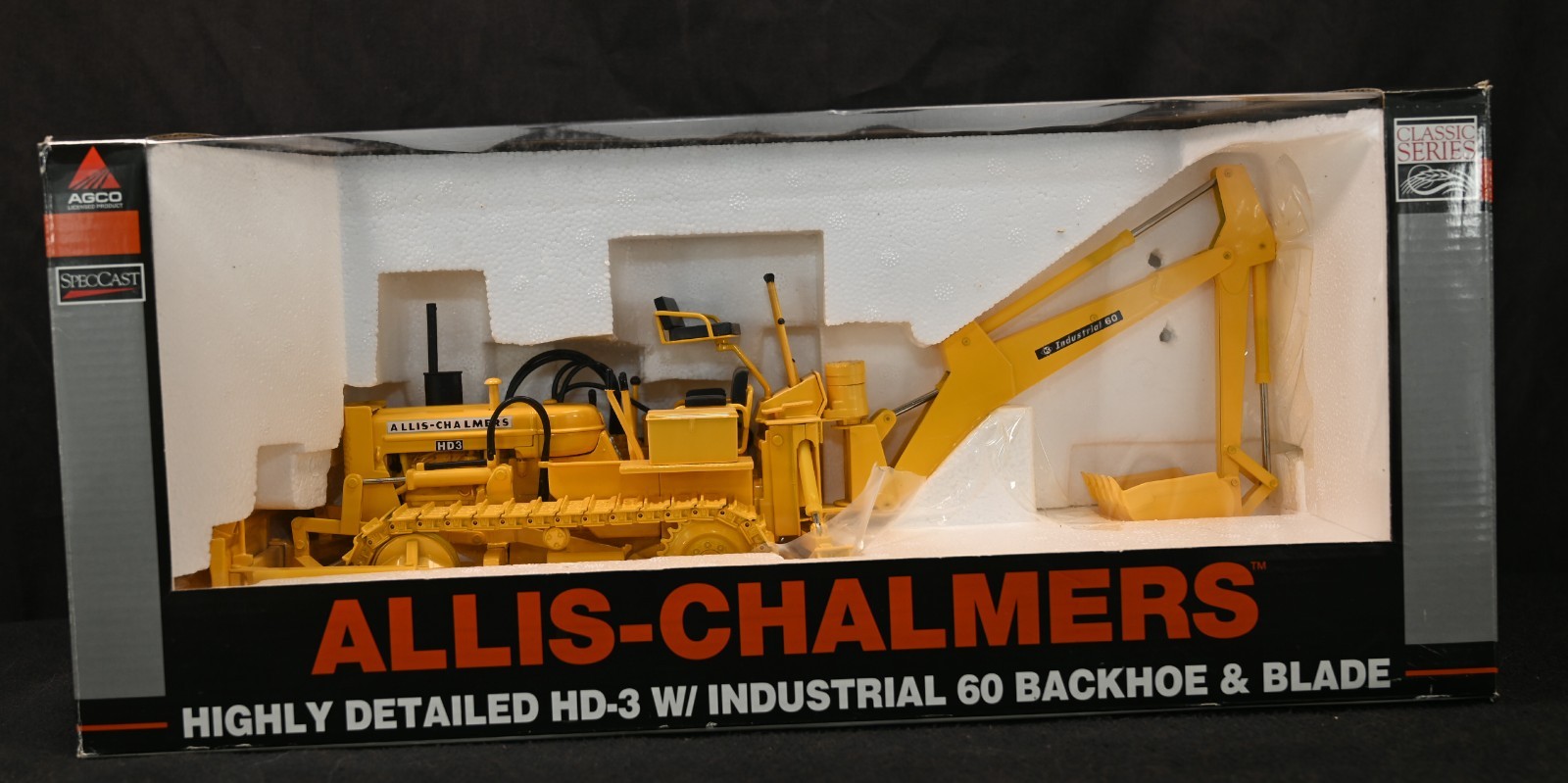 SpecCast 1/16 Allis-Chalmers HD-3 Industrial 60 Backhoe & Blade Diecast SCT-277