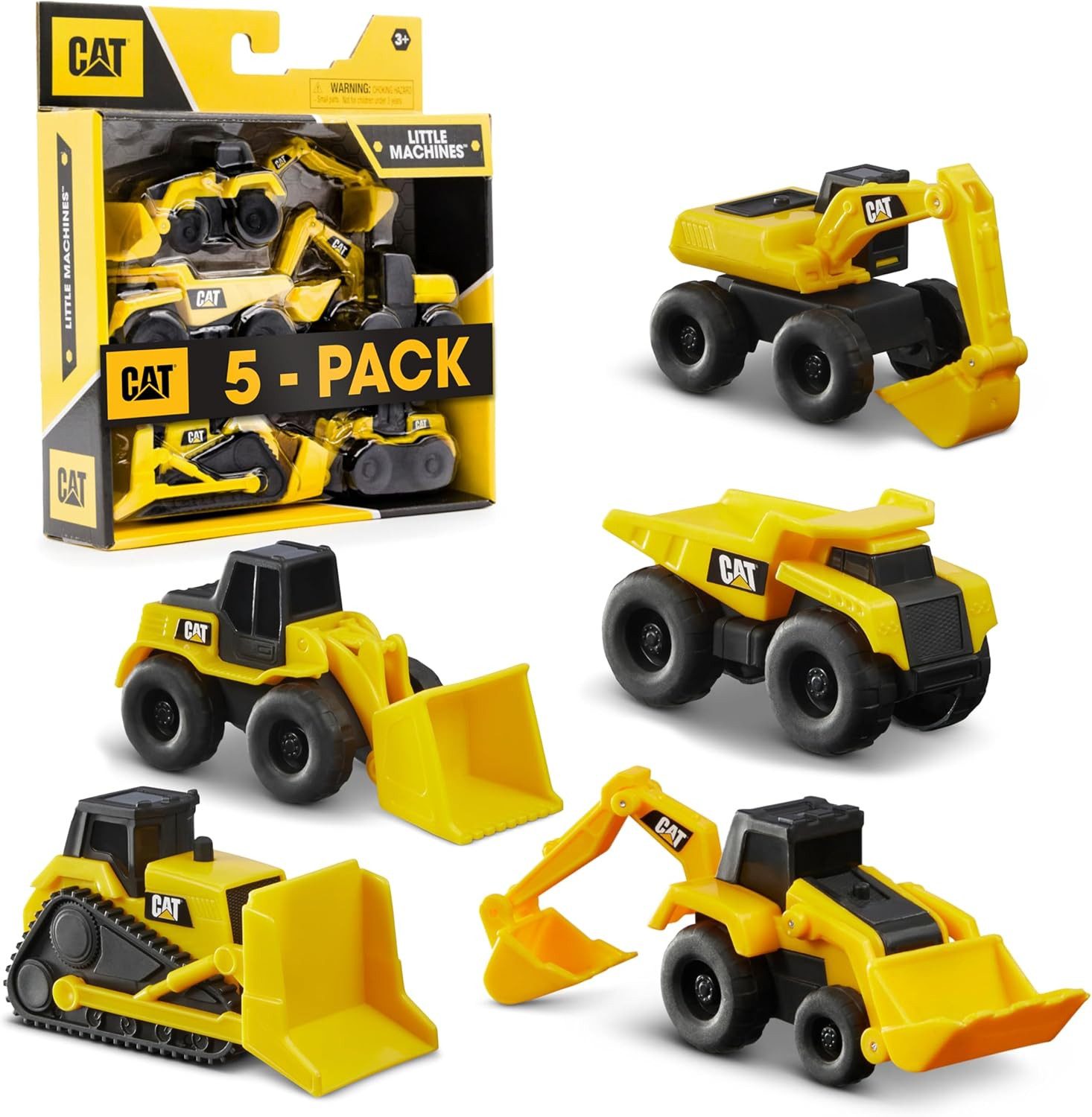 Cat Construction Little Machines 5 Pack – Great Cake Toppers