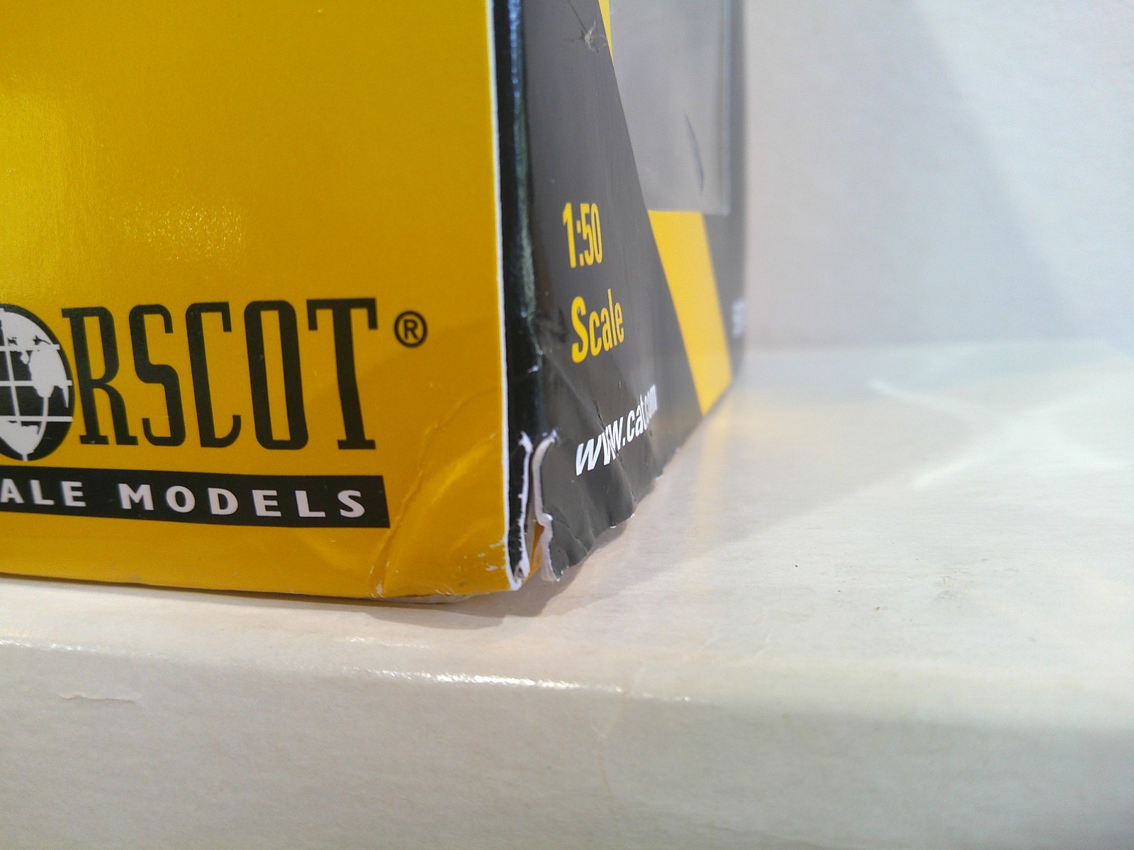 Norscot CAT M316D Wheel Excavator 1:50 Scale Yellow Very Good Sealed Box
