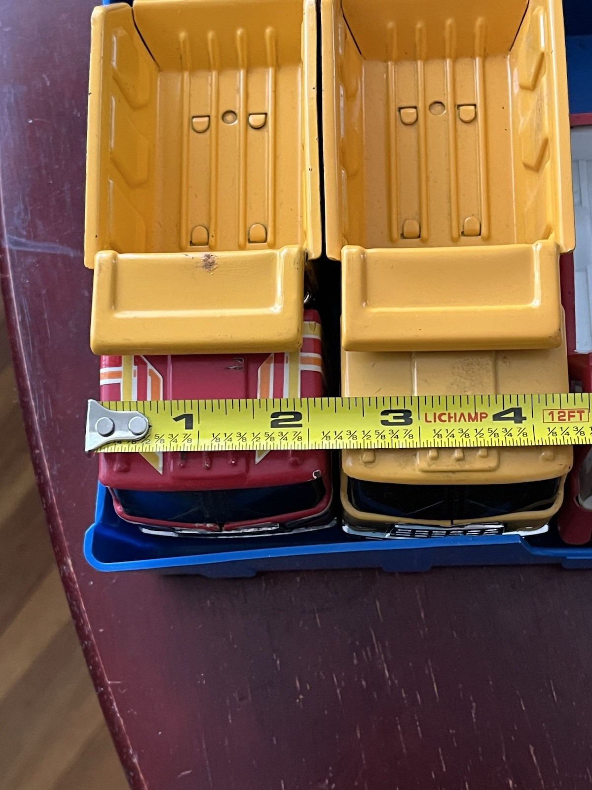 Lot Of 5 Vintage Tonka Mack Zoomer Boomer Minis Dump Trucks With Plastic Case