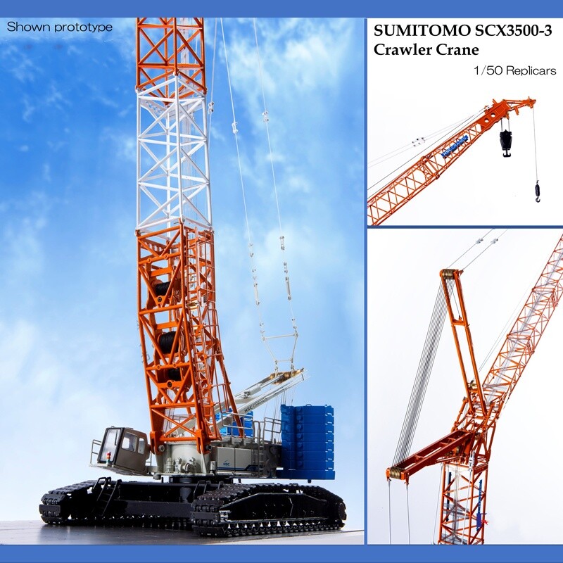 1:50 SUMITOMO SCX3500-3 Crawler Crane Constuction Machine Diecast Model