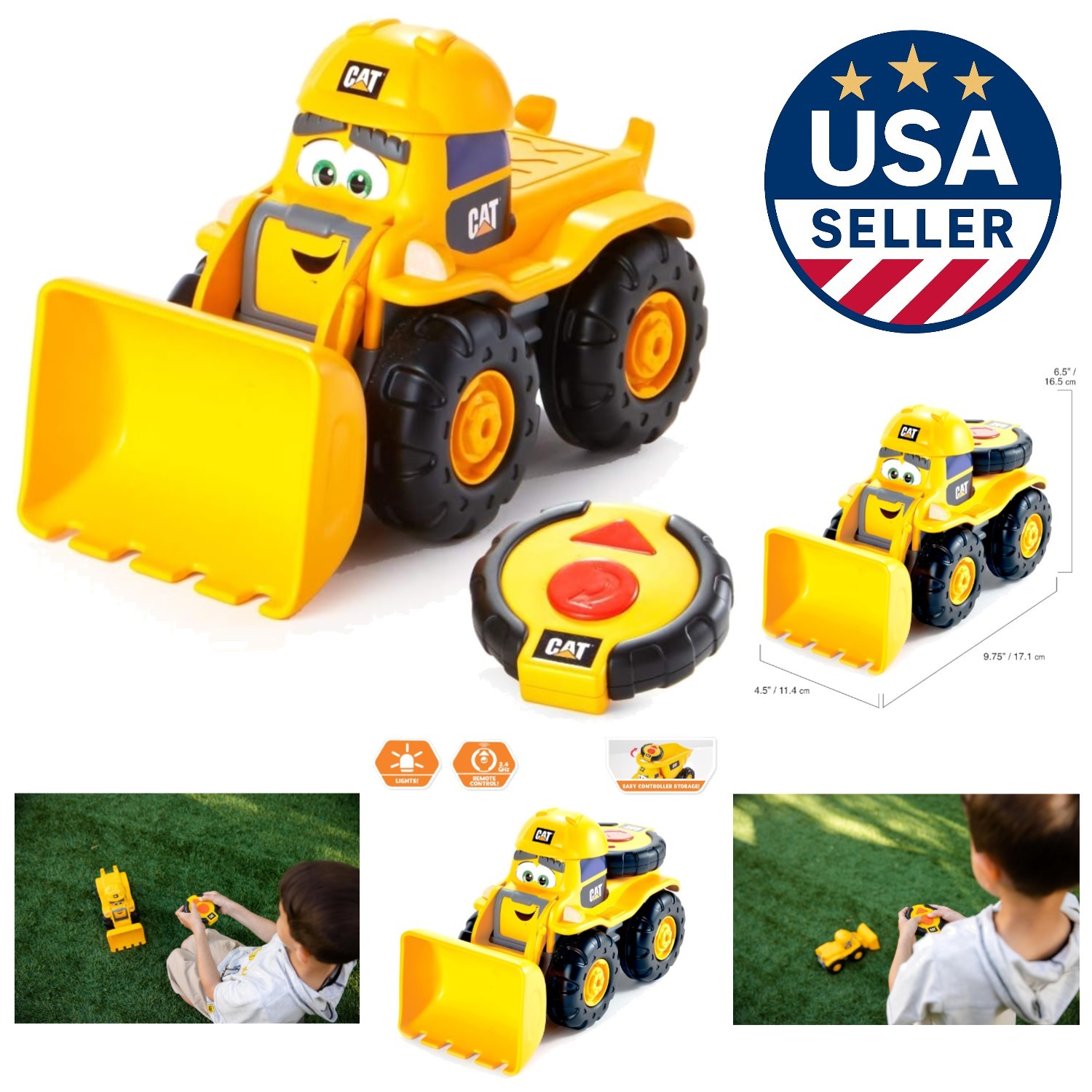 Engaging 10.5″ CAT RC Loader Truck with Simple Remote Control & Imaginative Play