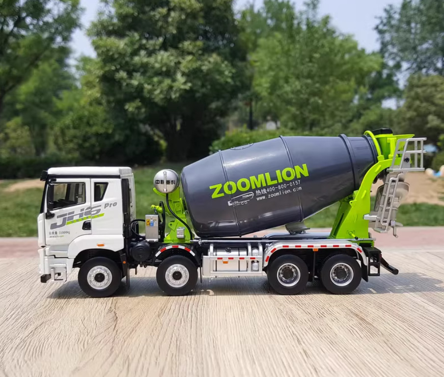1:38 26CM ZOOMLION JH6 8X4 Mixer Construction Machine Equipment Diecast Model
