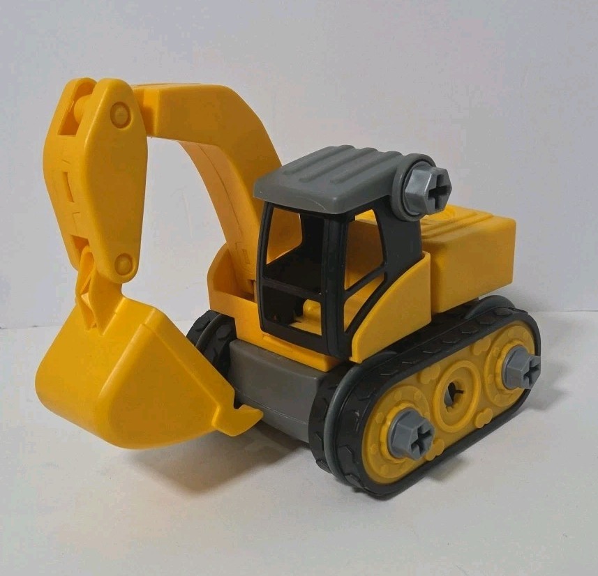 Toy Construction Vehicle Lot 7pc Bulldozer Crane Dump Truck Excavator
