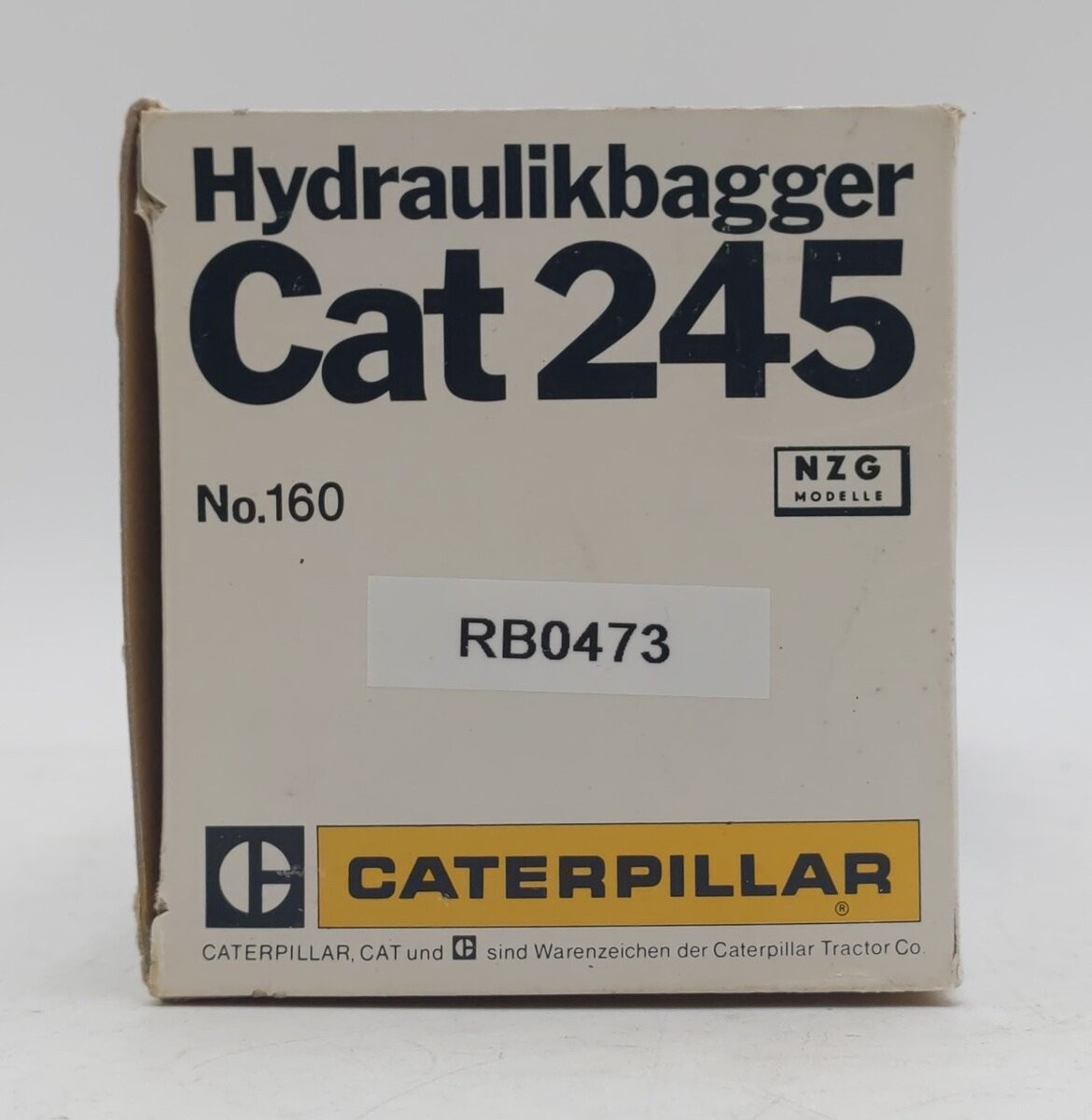 NZG 160 1:50 Caterpillar 245 Hydraulic Excavator – White EX/Box
