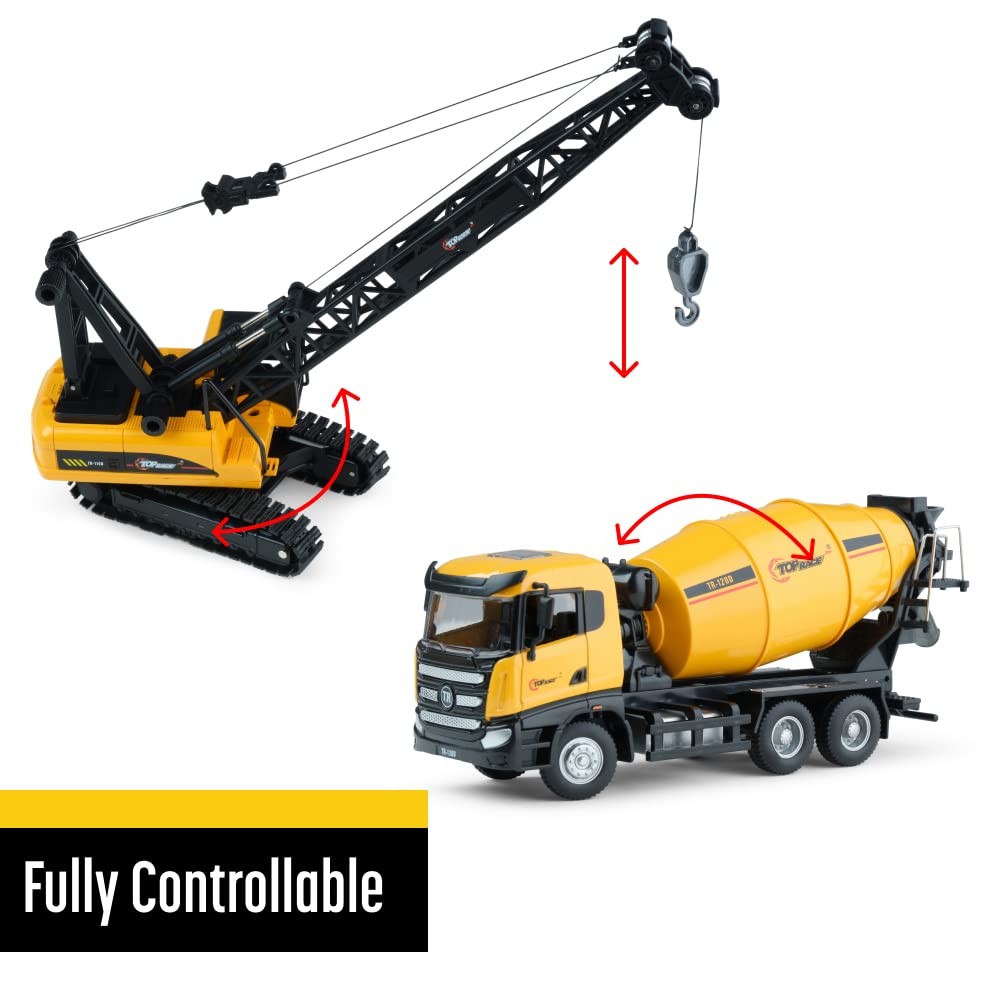 Diecast Metal Construction Trucks Models Set of 2 〡 Heavy Metal Toy Cement Truck