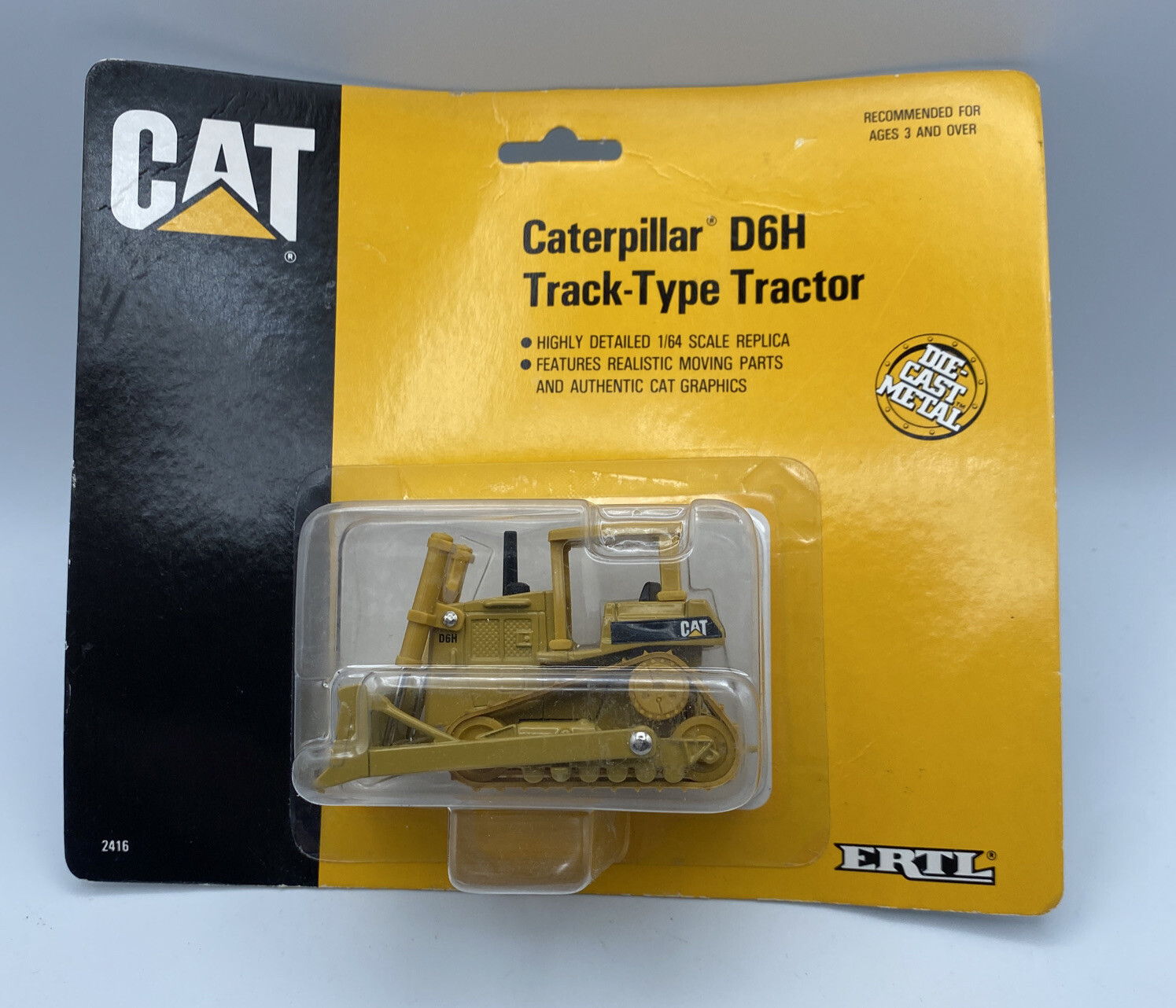 Ertl 2416 1:64 Caterpiller D6H Track-Type Tractor