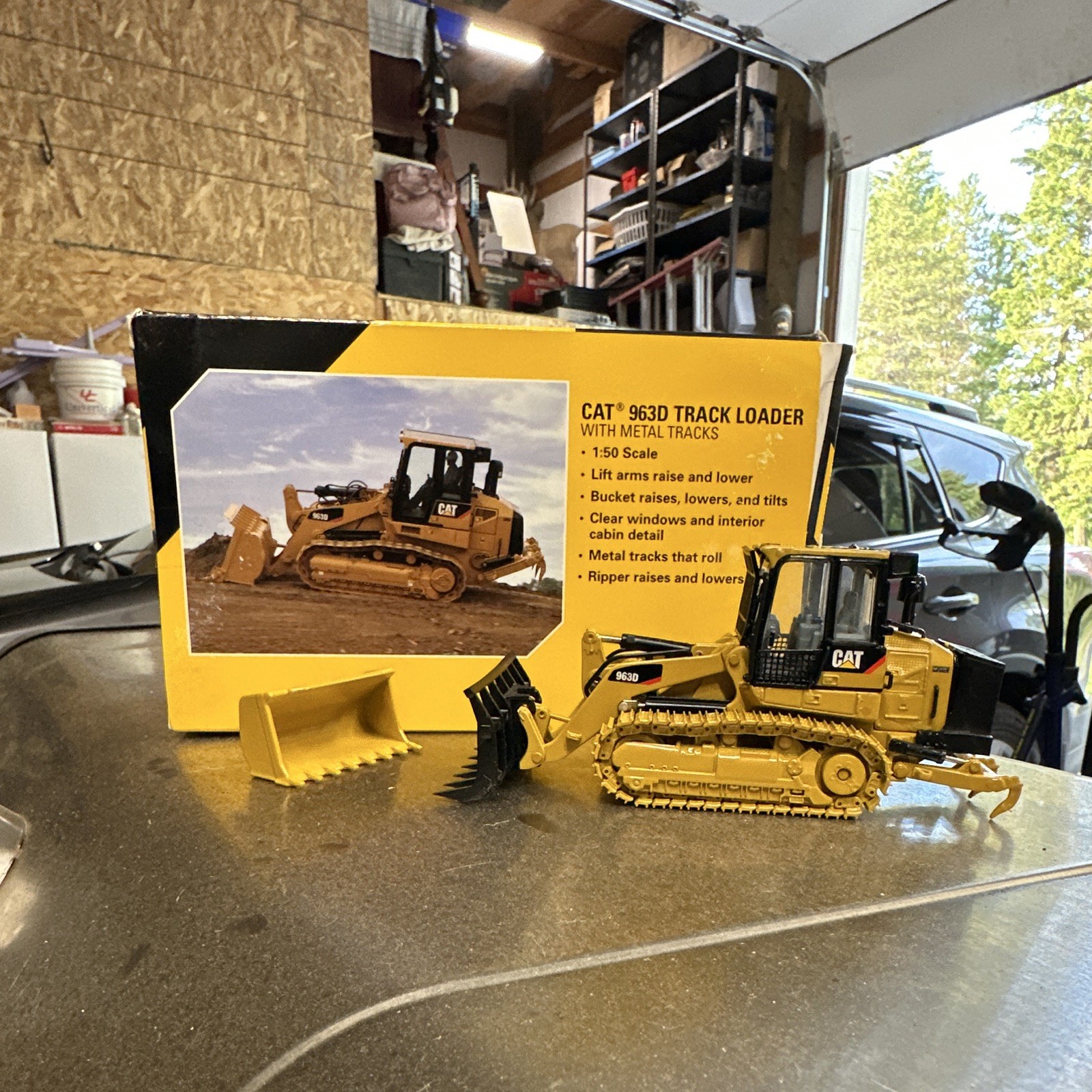 CAT 963D Track Loader Diecast Model Construction Vehicle Yellow/Black custom