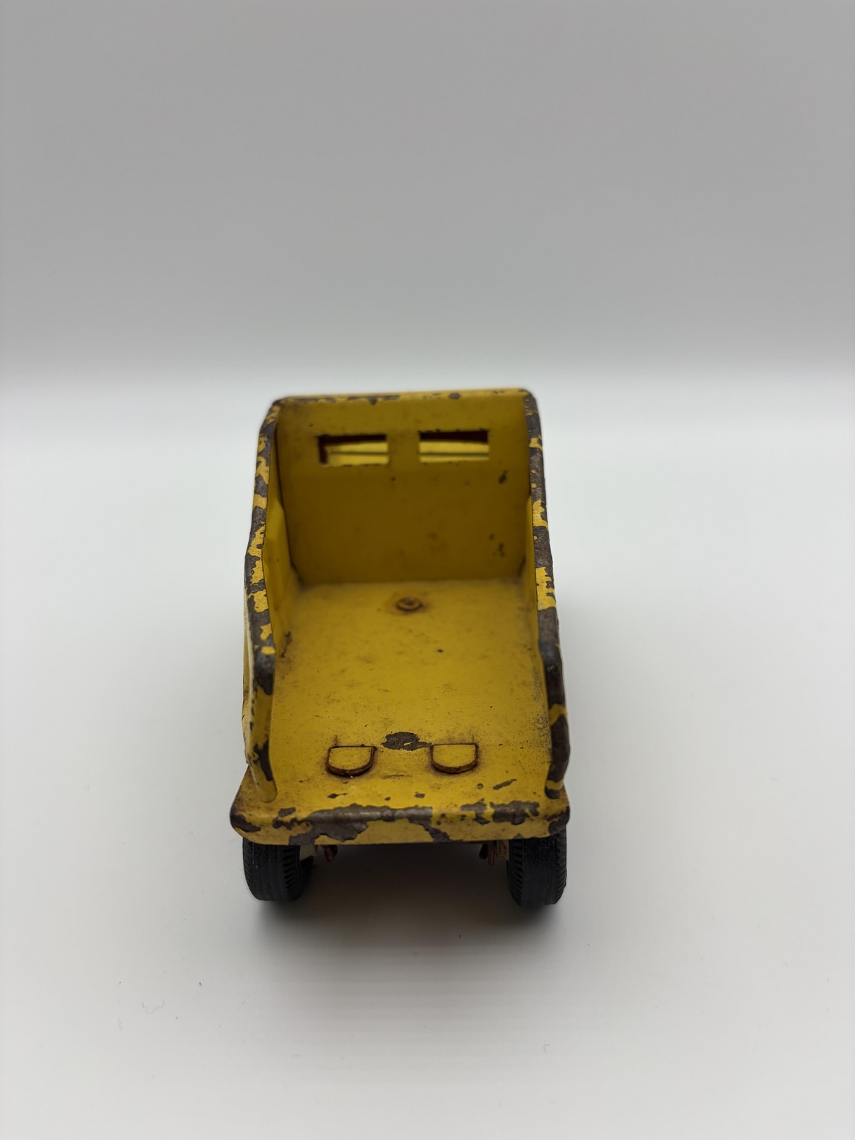 Vintage Tonka Dump Truck Toy Metal Red Yellow 6 Wheel Construction Vehicle Small