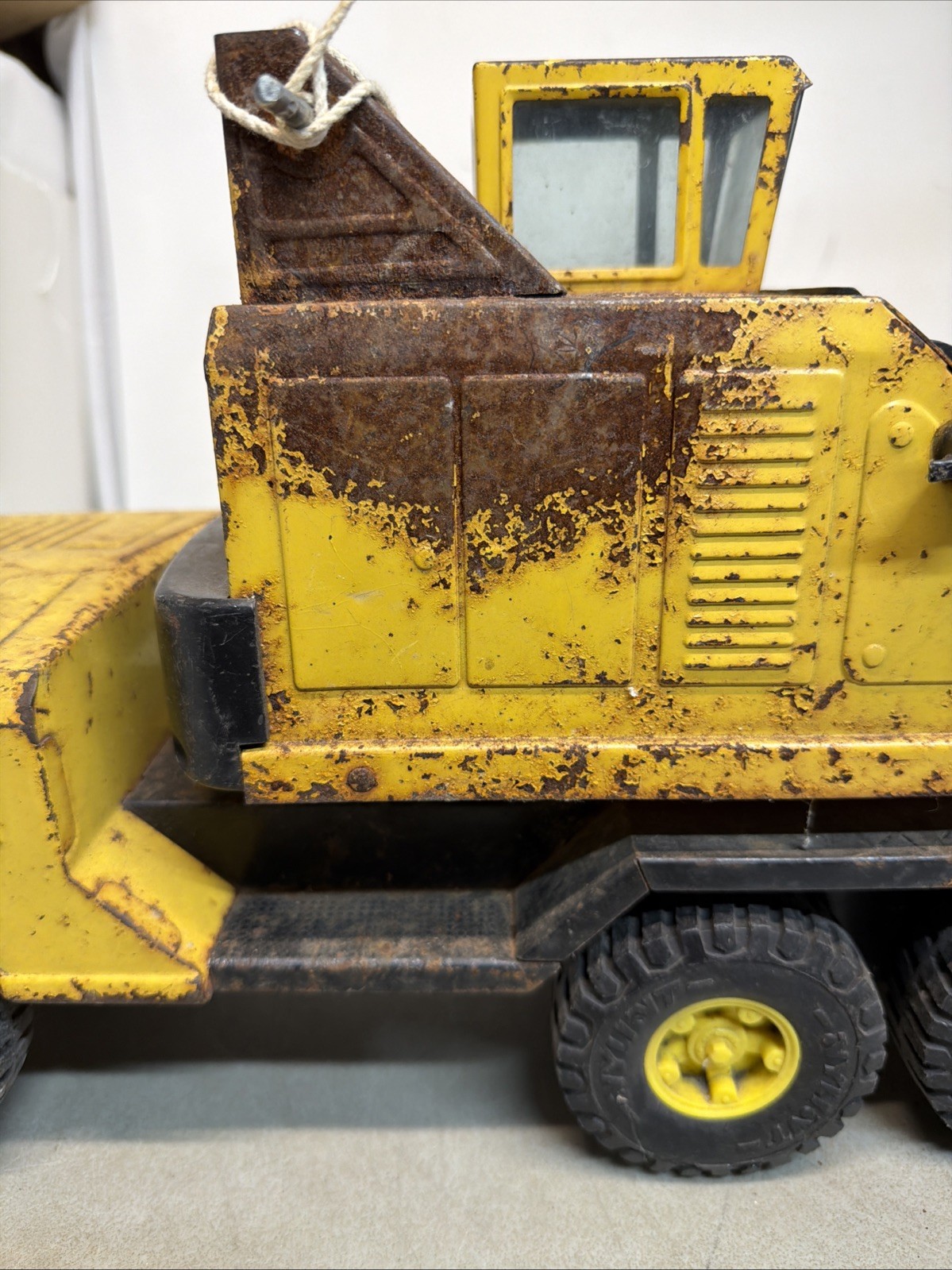 Vintage 1960s NY-LINT Toy Truck Michigan Equipment Crane Metal Pressed Steel