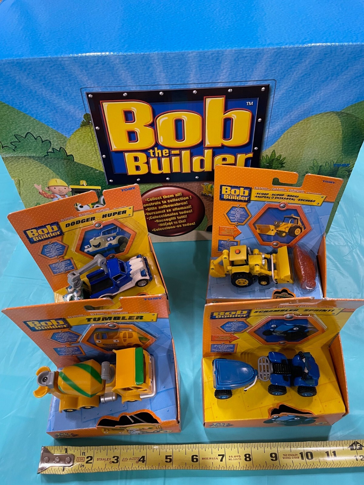 Bob the Builder Take Along Toy Lot of 4 – Dodger, Scoop, Scrambler & Tumbler New