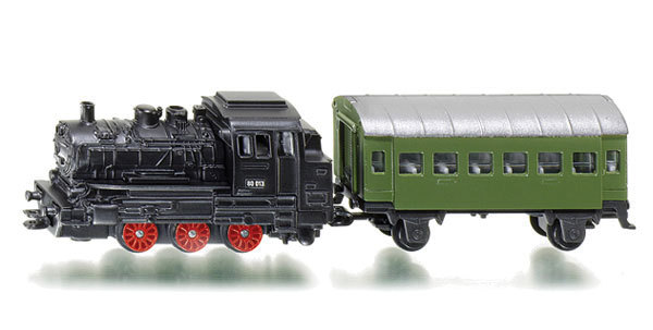NEW SIKU 1657 BLISTER PACK Steam Engine with Passenger Carriage Diecast Model
