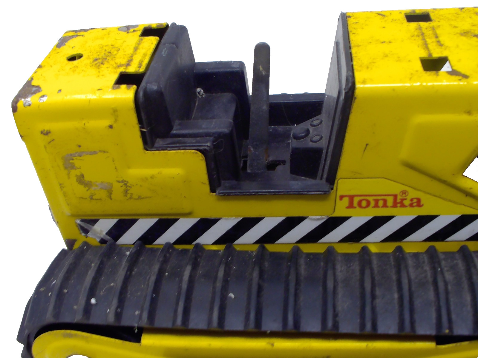 Vintage TONKA T-6 41243 Bulldozer Steel Rubber Tracks Toy Missing Cage