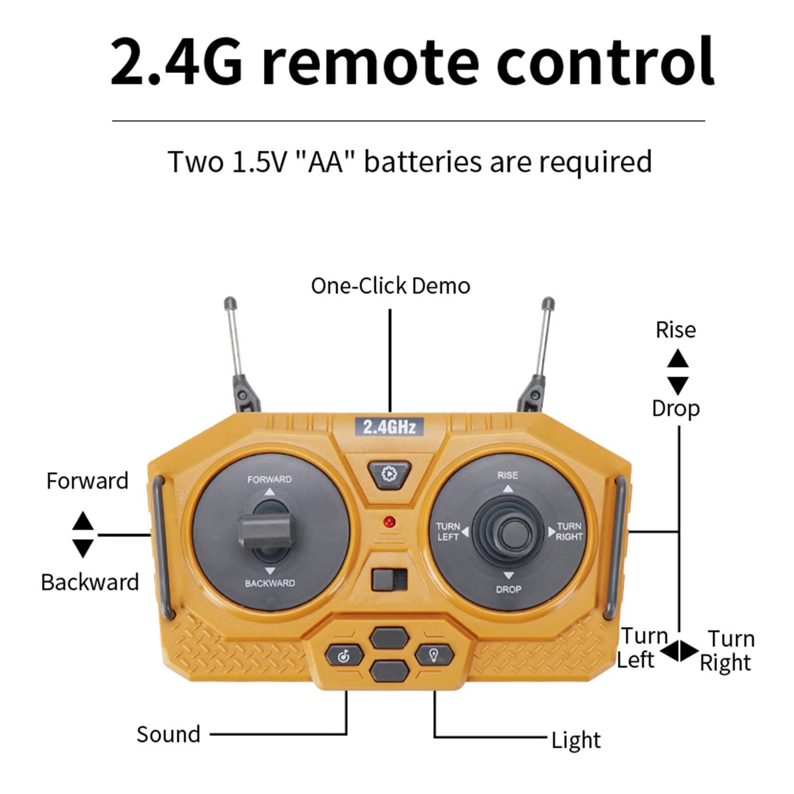 RC Bulldozer, 1:24 Scale Remote Control Bulldozer, 2.4GHz 9 Channel RC Constr…
