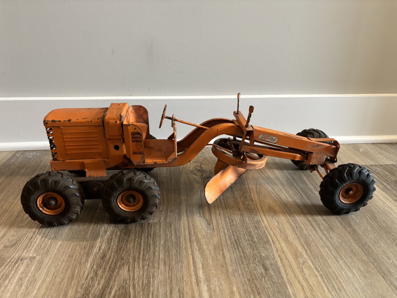 Vintage Doepke Model Toys Adams Road Grader Diesel Motor Steel 1950’s
