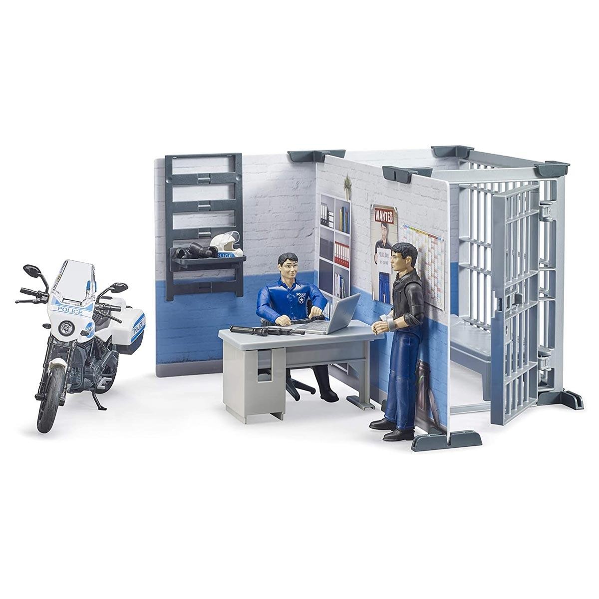 1/16 Bruder Police Station with Police Motorbike 62732