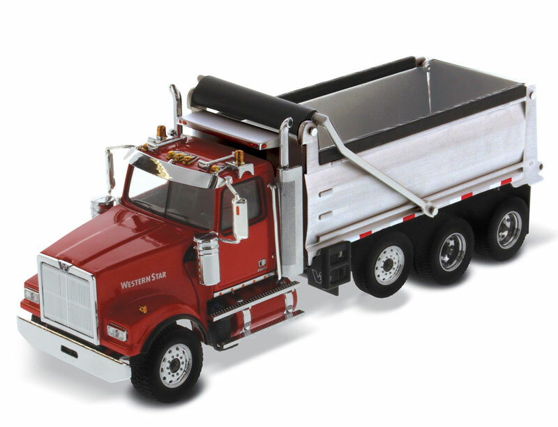 Western Star 4900 Dump Truck – Red/Silver Diecast Masters 1:50 Scale #71067 New