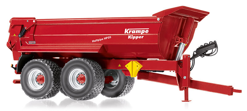 Wiking 077854 1/32 Scale Krampe – Tandem-Halbrund Mulde Halfpipe Hp 20 Dump