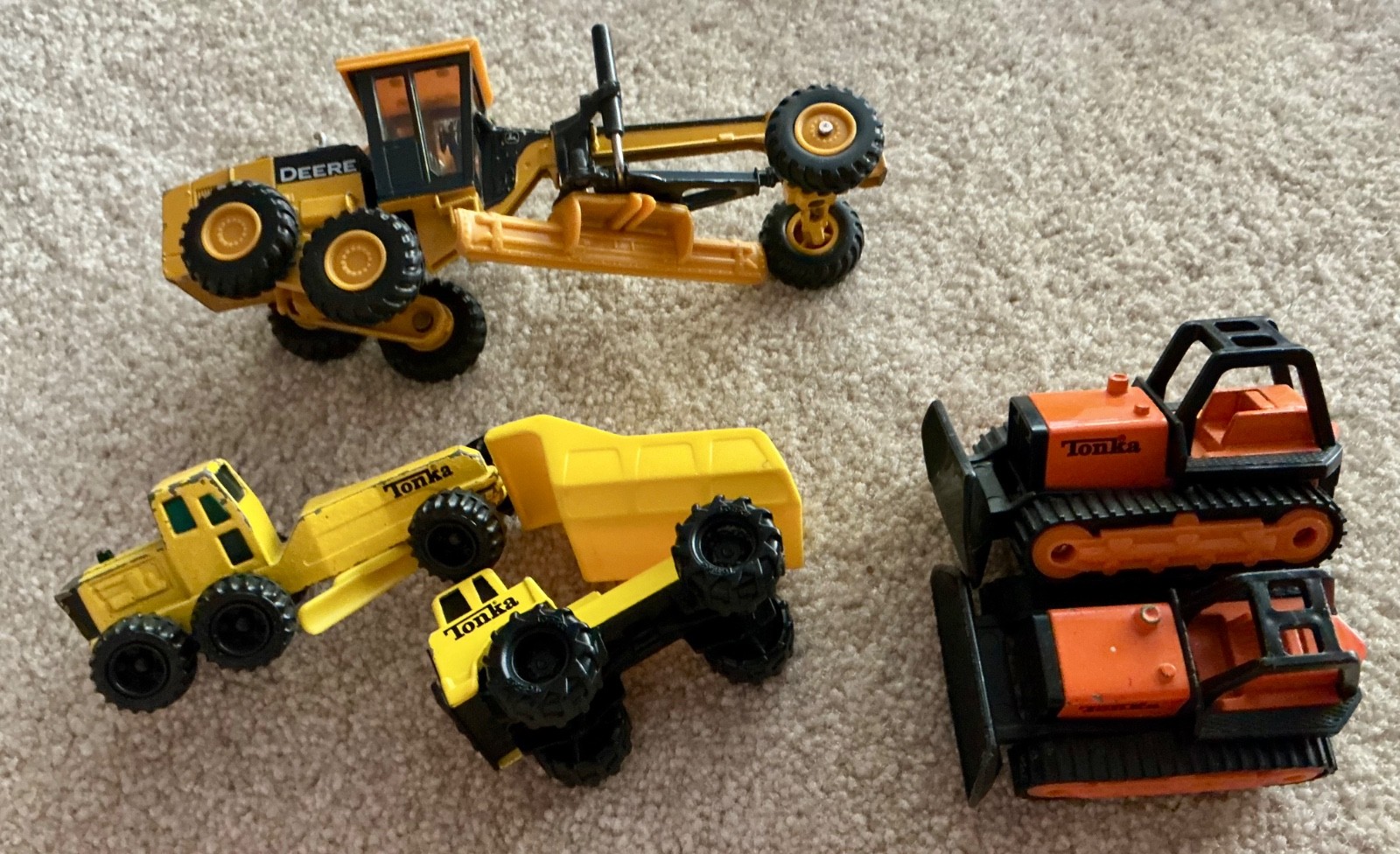 Vintage Diecast Construction Zone Lot of 12 Vehicles from 70’s to Early 2000’s