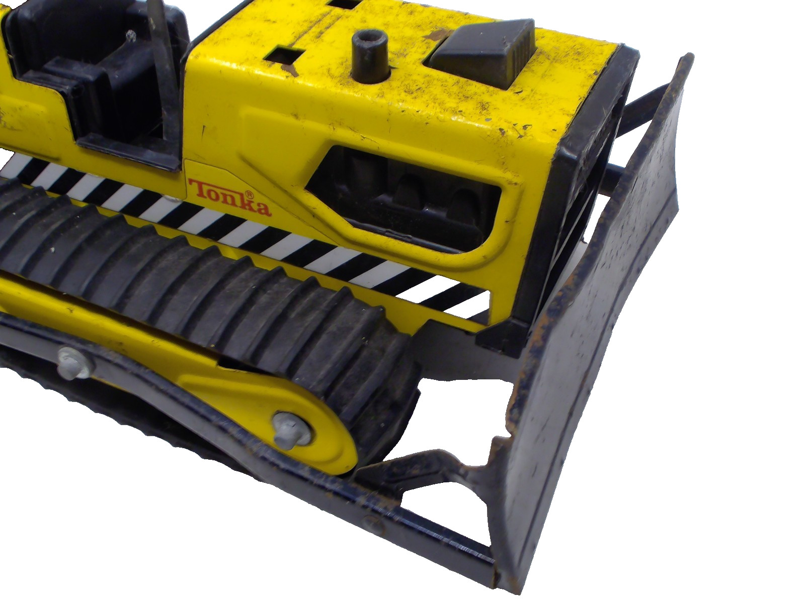 Vintage TONKA T-6 41243 Bulldozer Steel Rubber Tracks Toy Missing Cage
