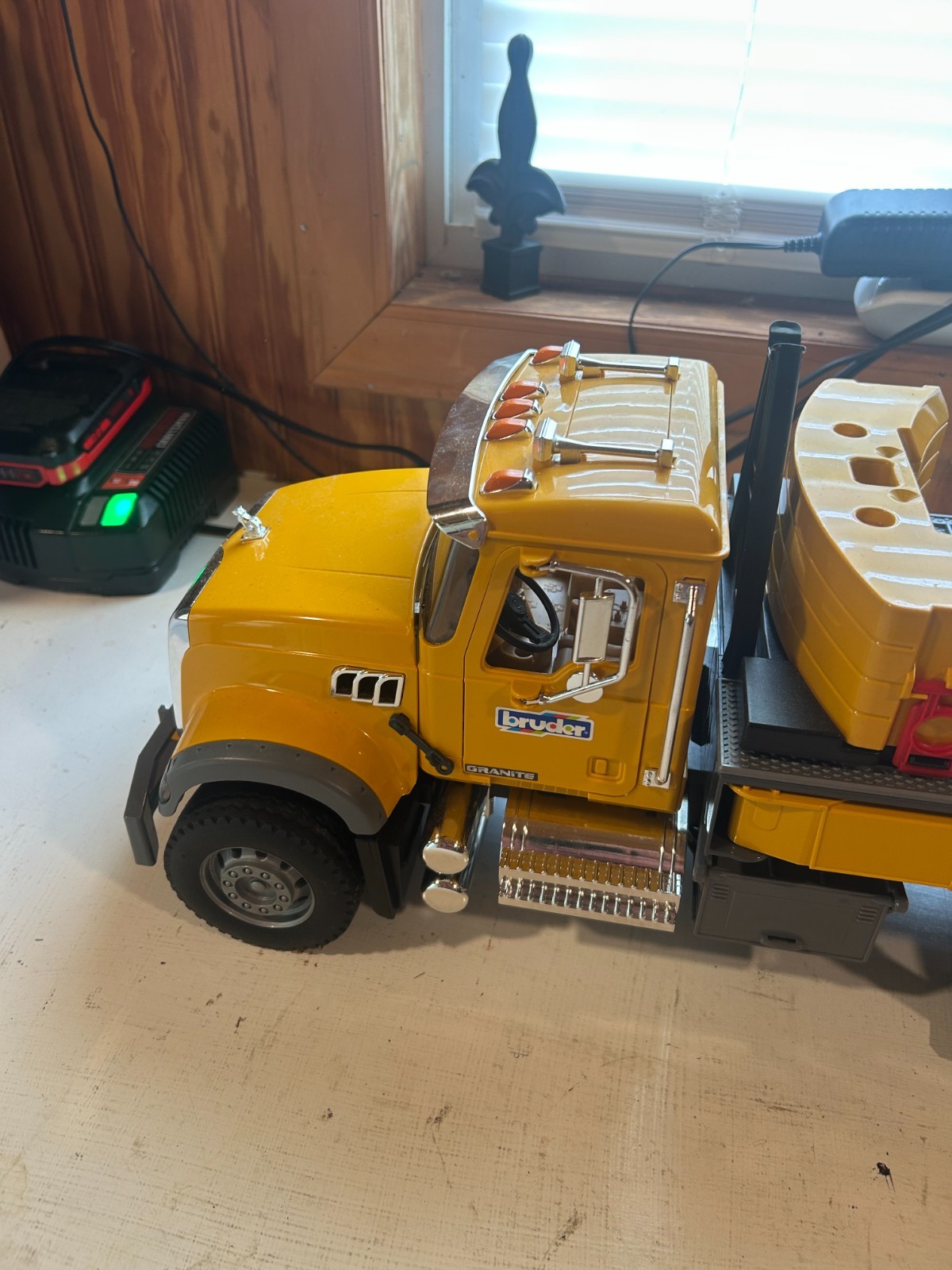 Mack Granite Liebherr Crane Truck Yellow