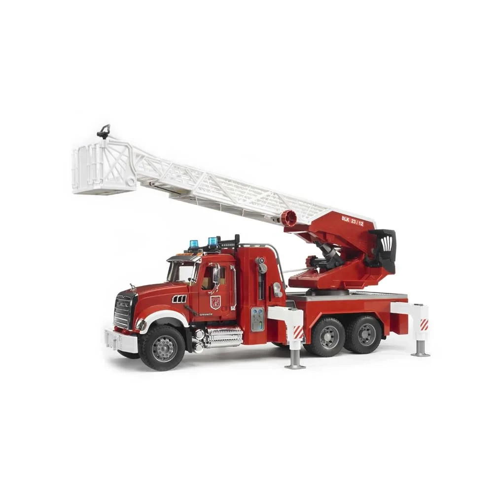 Bruder 02821 Mack Granite Fire Engine With Ladder & Water Pump