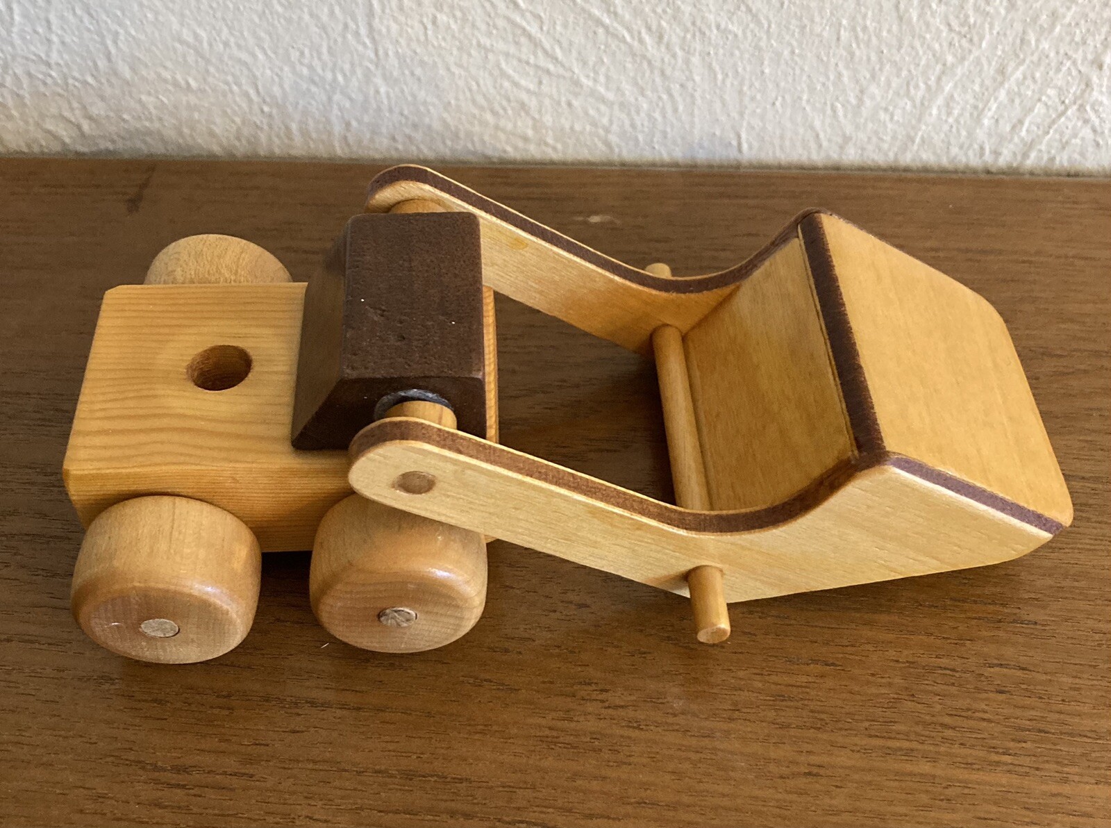 Wooden Skid Steer End Loader Construction Toy