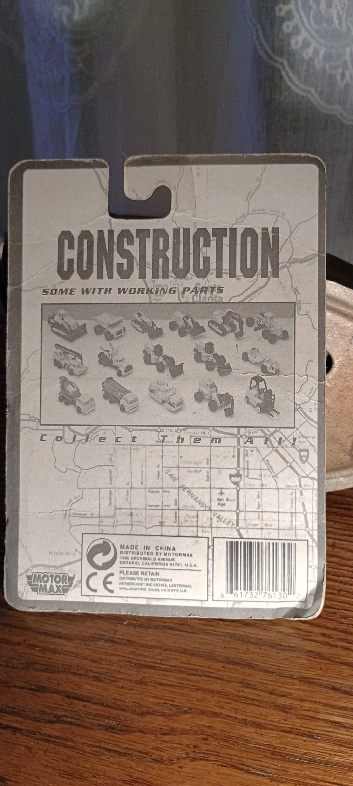 Vintage 1/64 Motor Max Construction Front Loader Red Box NIP Moving Parts