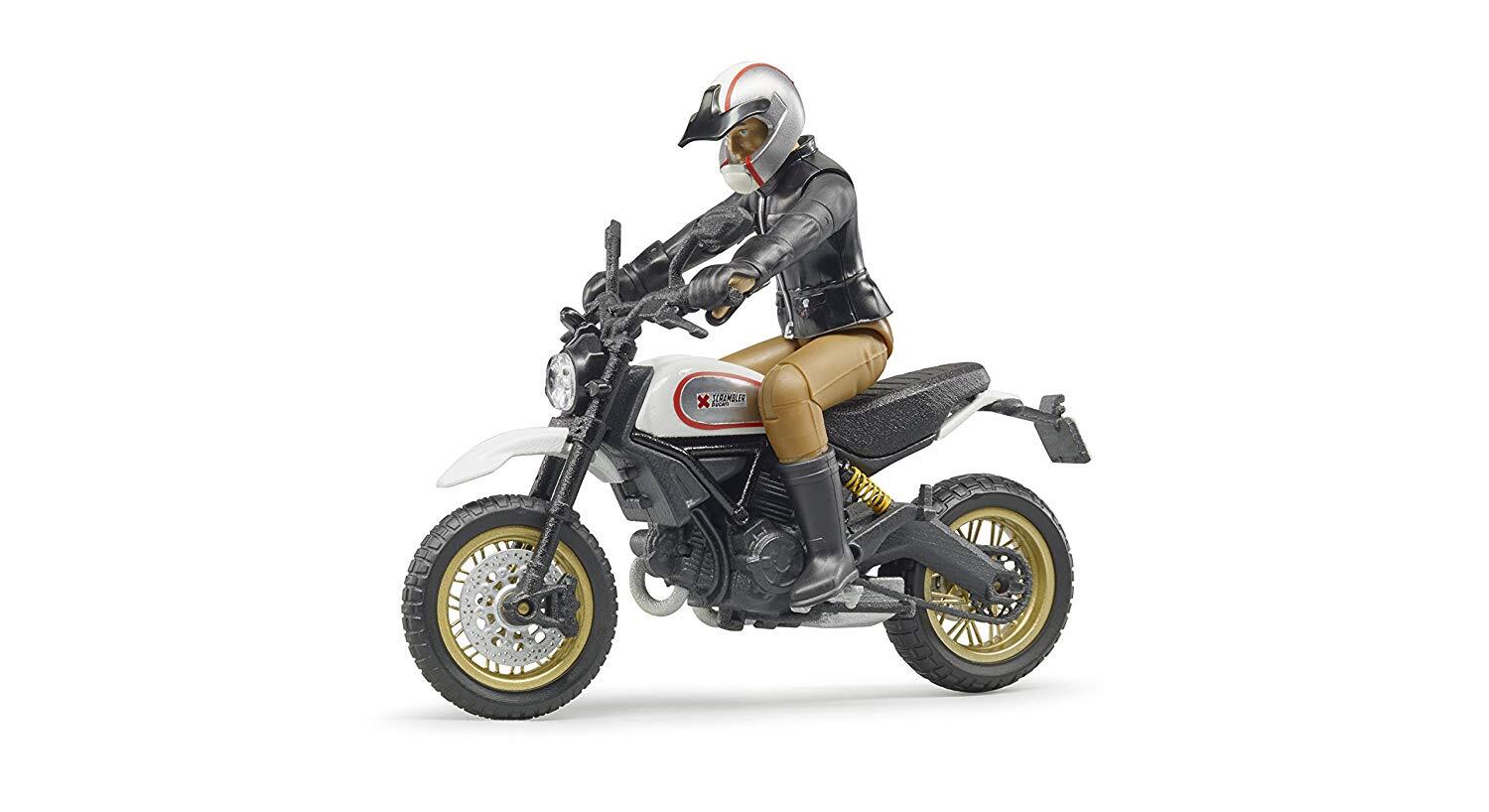 Bruder #63051 Scrambler Ducati Desert Sled with Driver – New Factory Sealed