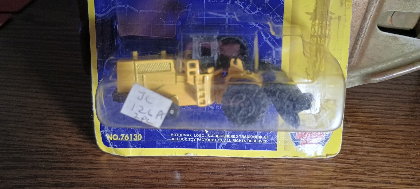 Vintage 1/64 Motor Max Construction Front Loader Red Box NIP Moving Parts