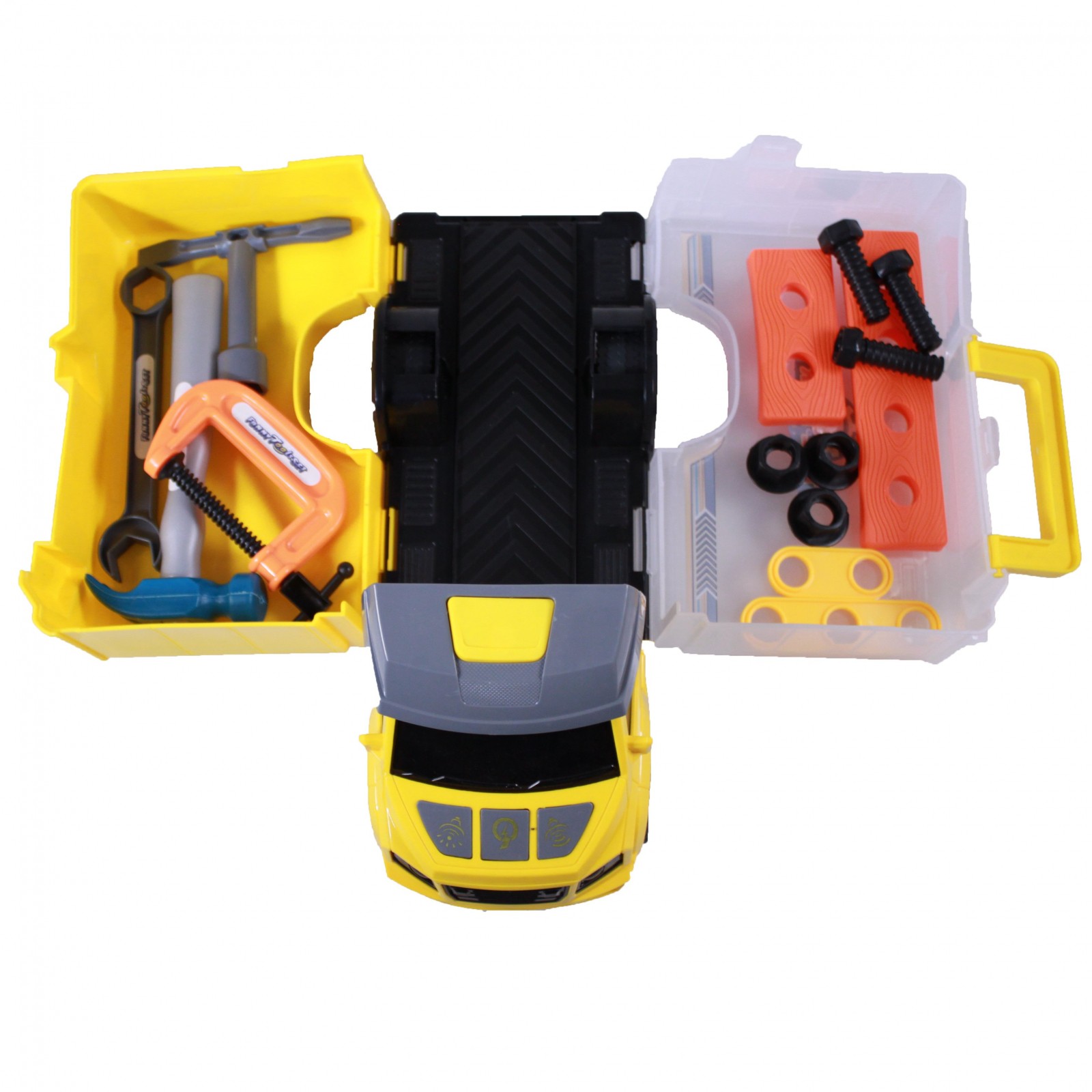 TychoTyke Construction and Rescue Tools Truck with Light and Sound Yellow
