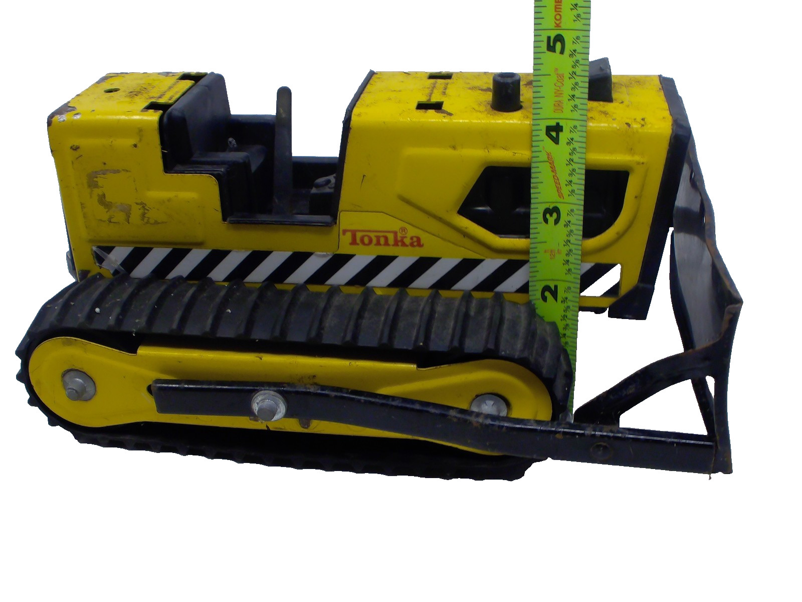 Vintage TONKA T-6 41243 Bulldozer Steel Rubber Tracks Toy Missing Cage