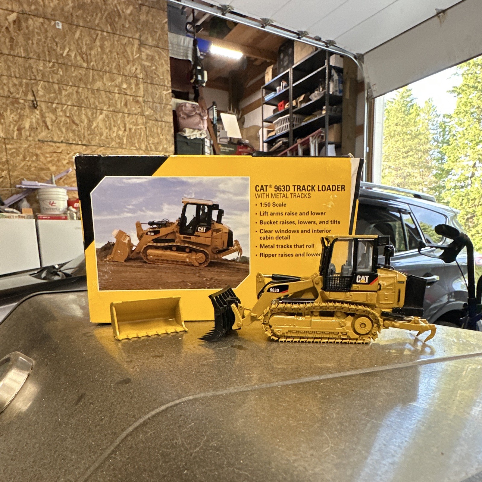 CAT 963D Track Loader Diecast Model Construction Vehicle Yellow/Black custom