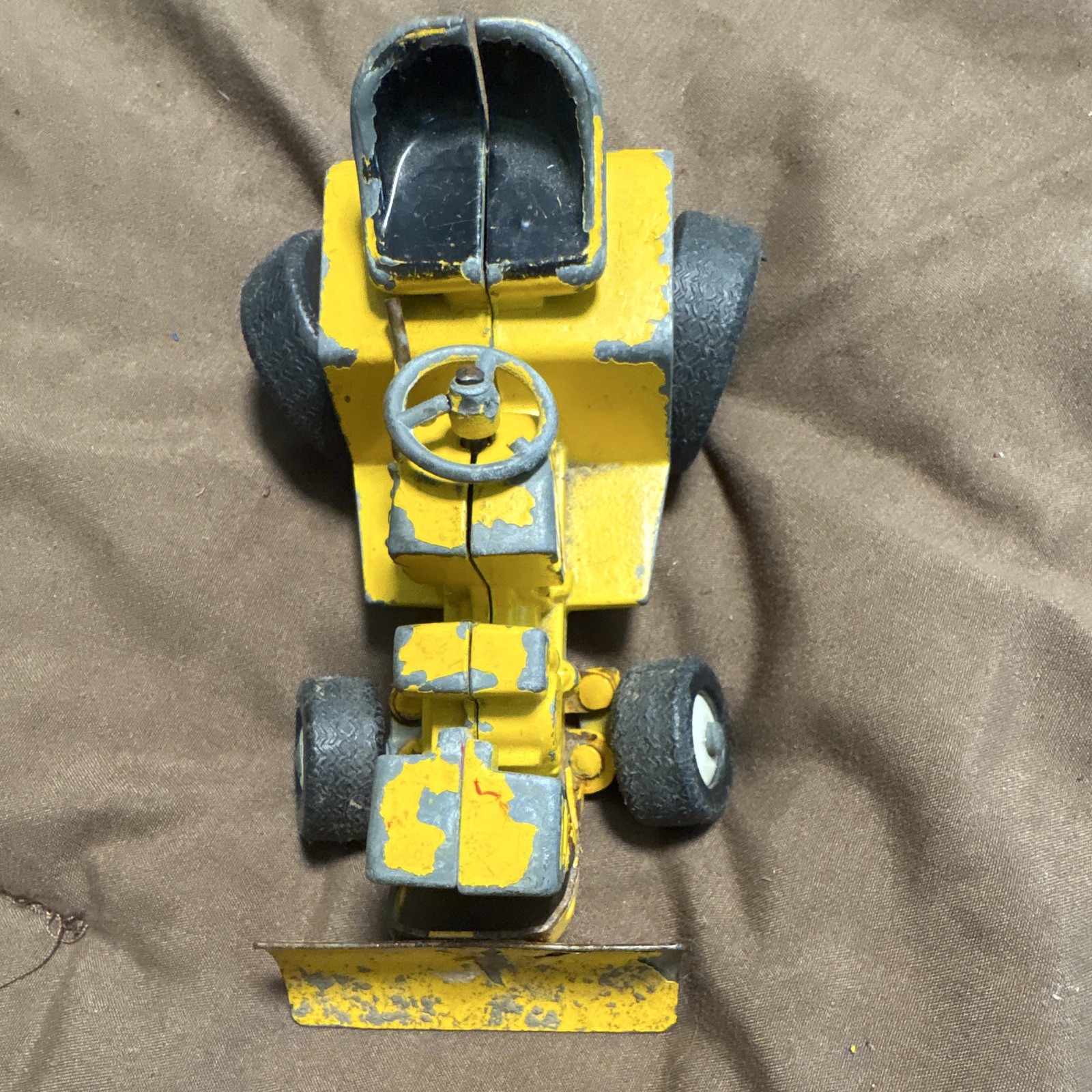 Vintage Diecast Dozer Construction Vehicle Toy Yellow/Black/Gray