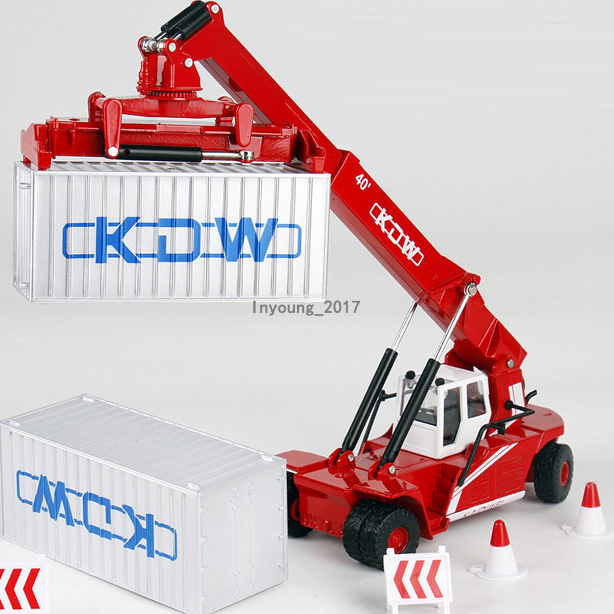 1:50 Container Crane Construction Vehicle Diecast Reach Stacker for Boys Kids