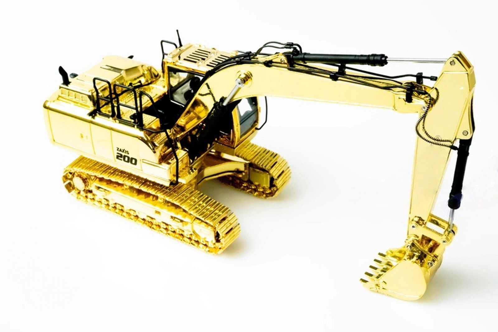 1/50 Scale Hitachi ZAXIS 200-7 Hydraulic Excavator Gold Diecast Model Toy