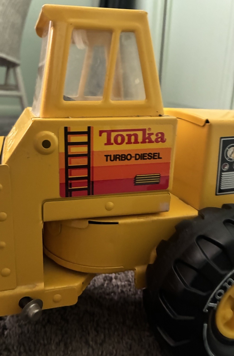 Vintage Tonka Truck Mighty Turbo Diesel Steel Road Grader Toy Truck XMB-975
