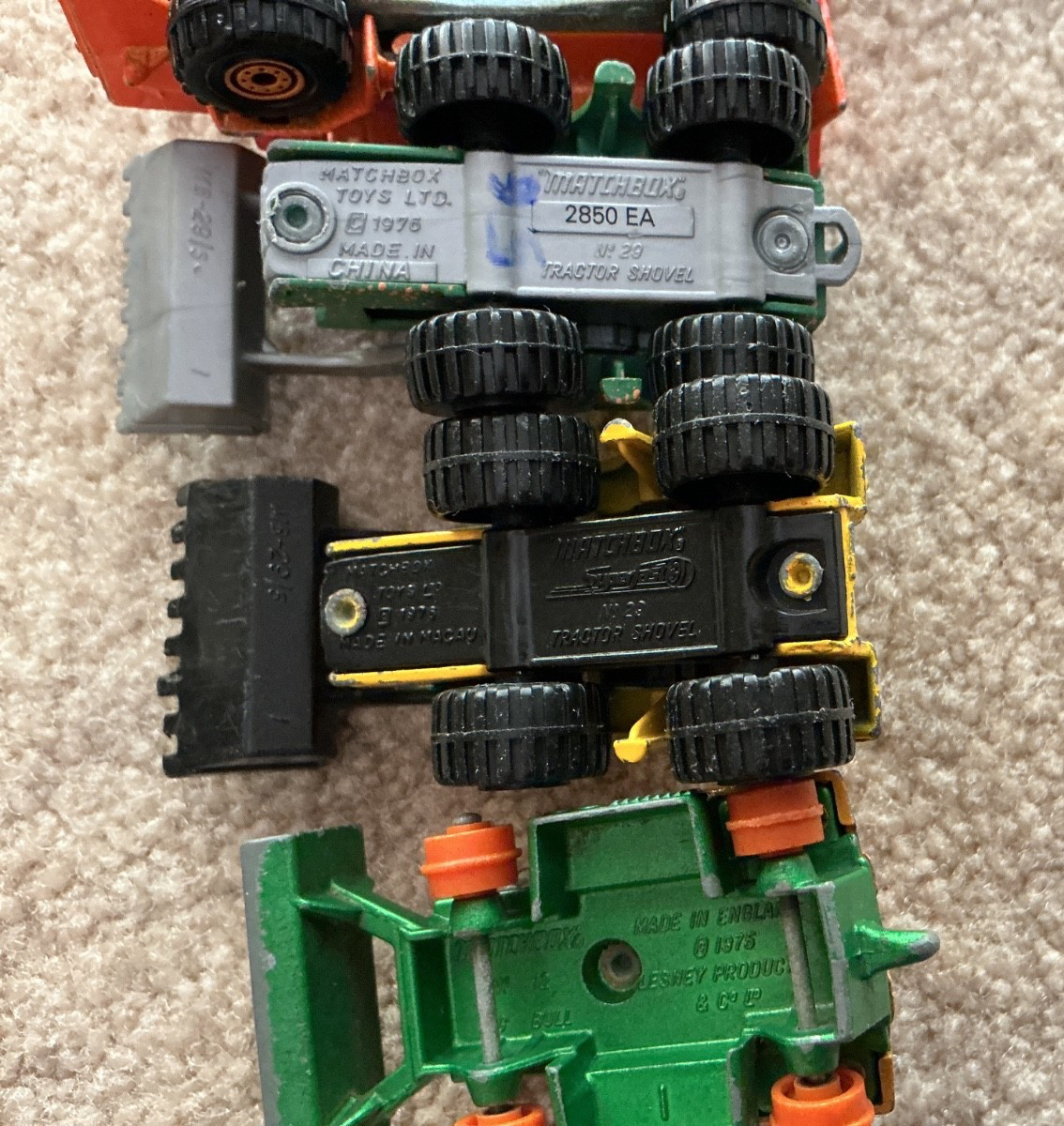 Vintage Diecast Construction Zone Lot of 12 Vehicles from 70’s to Early 2000’s