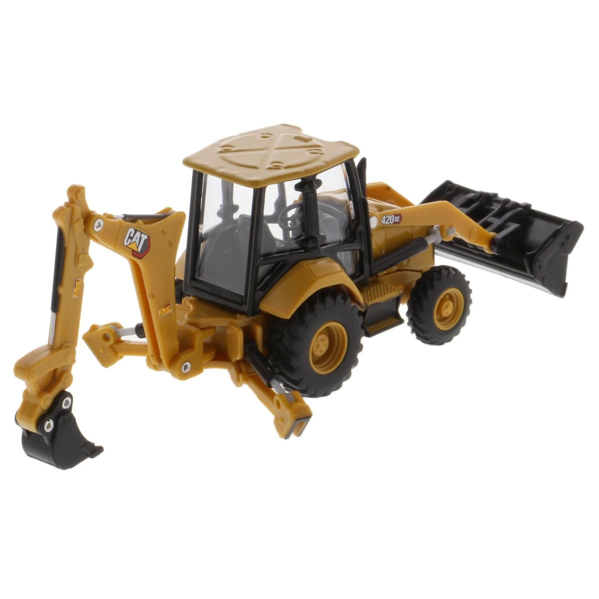 Diecast Masters 85765 Cat 420 XE Backhoe Loader & 4 Tools 1/64 Scale Model