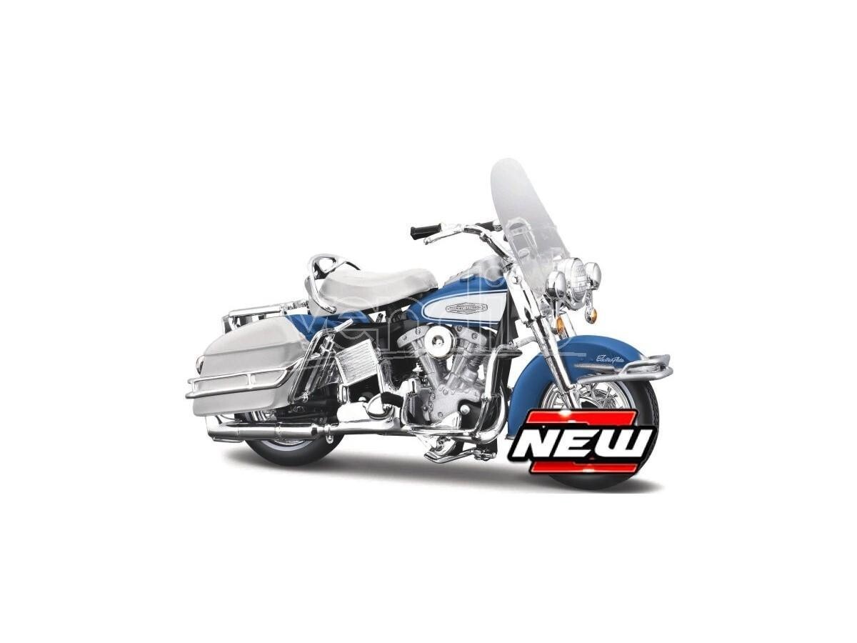 Maisto 1/18 HARLEY-DAVIDSON Motorcycle 1966 FLH ELECTRA Glide Blue #3136044📌USA