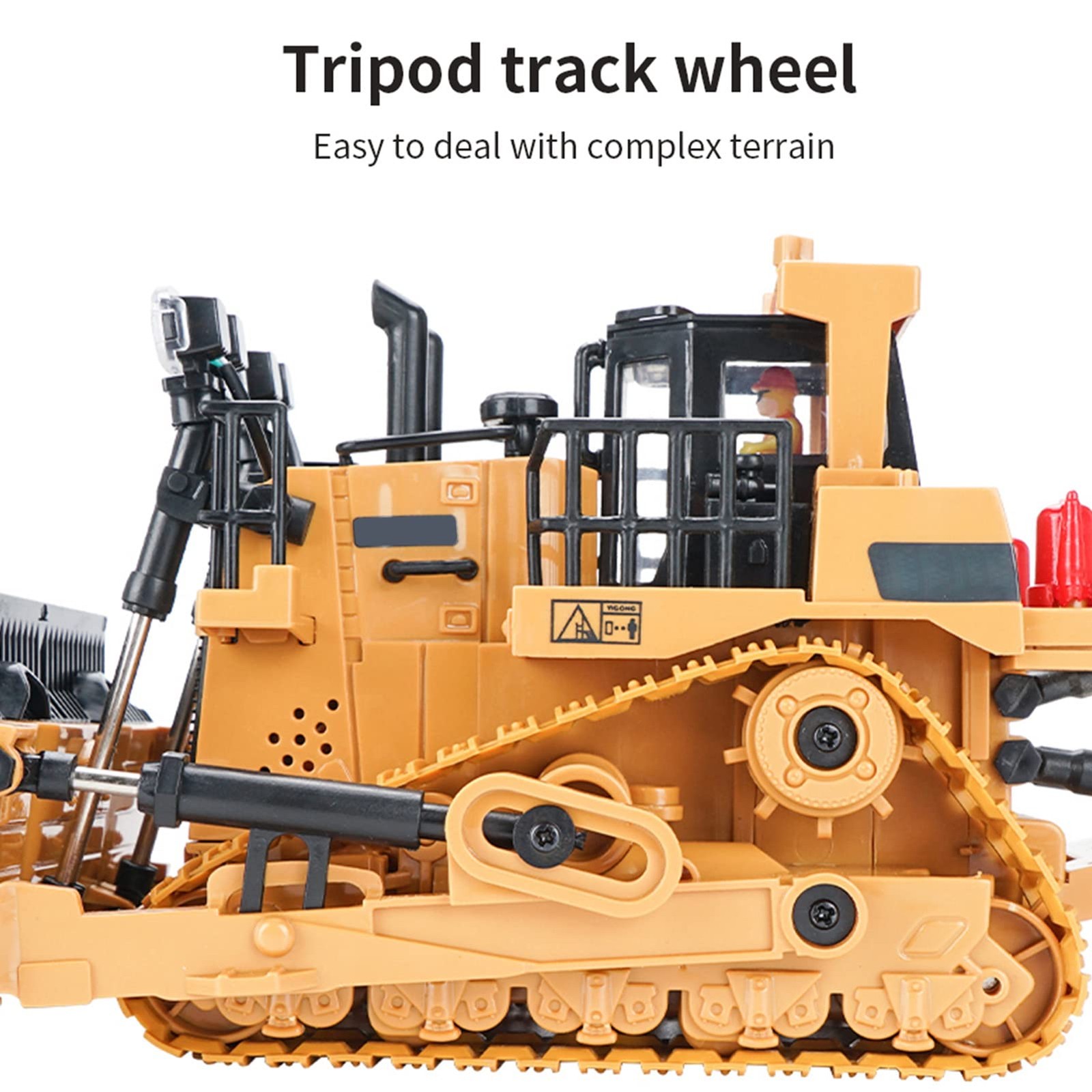 GoolRC RC Bulldozer, 1:24 Scale Remote Control Bulldozer, 2.4GHz 9 Channel RC Co