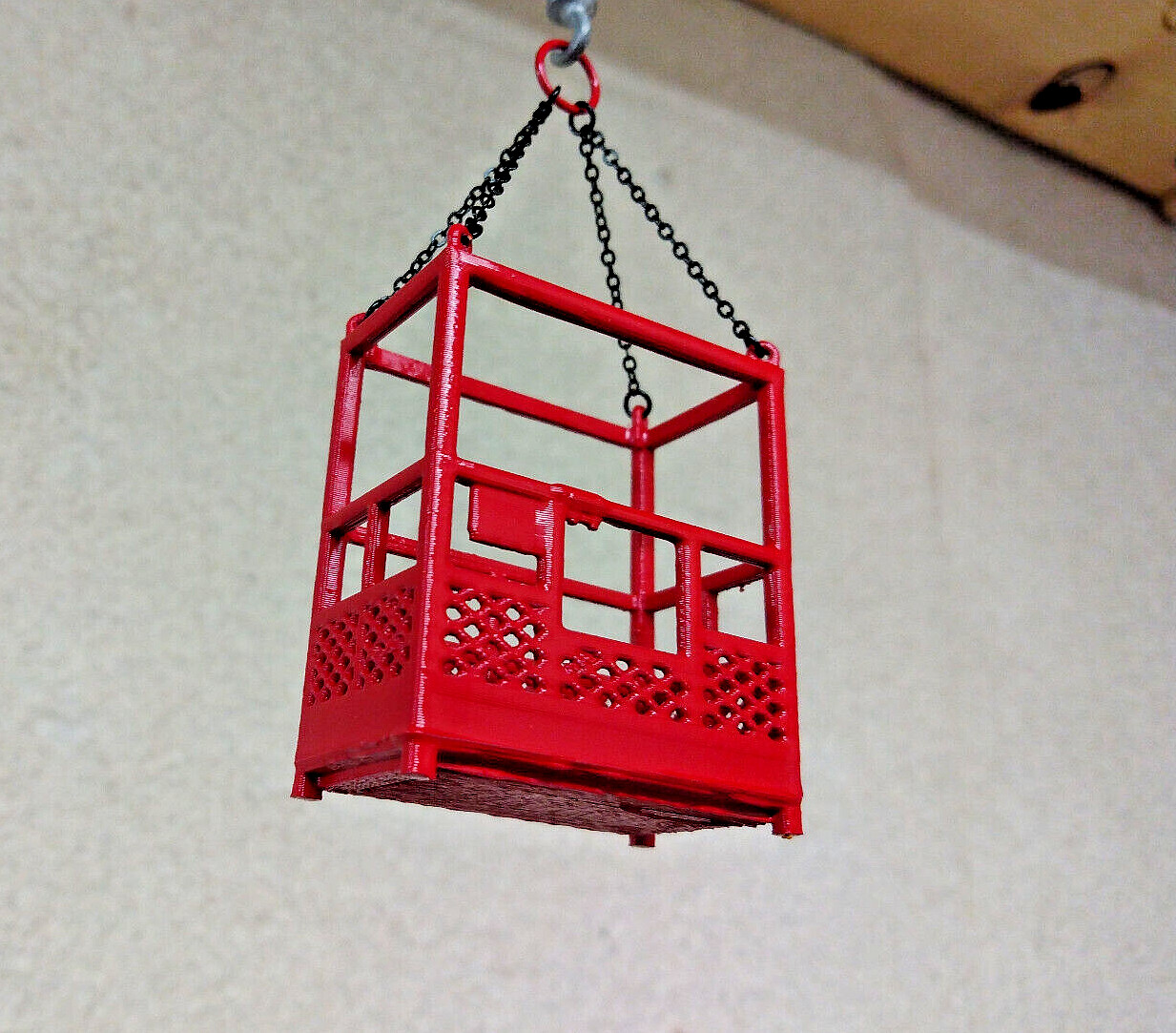 3D Printed 2 Man Lift. In Authentic Manitowoc Red. 1:50th, 1:48th.